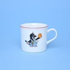 Cup 230 ml Mole in overalls with ball, THUN 1794 karlovarský porcelán