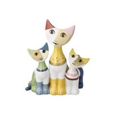 Figurine R. Wachtmeister - Cats Famiglia felice, 13 / 11 / 16 cm, Porcelain, Cats Goebel
