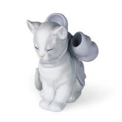 Kočička dáreček, 10 x 9 cm, NAO porcelánové figurky