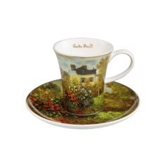 Cup 0,1 l + saucer 8 cm Artist's house, C. Monet, fien bone china, Goebel