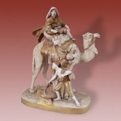 Arab on camel 36 x 19 x 45 cm, bronze, Porcelain Figures Duchcov