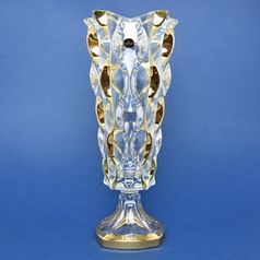 Vase footed Rhapsody 40,5 cm, gold decor, RoyalCrystal