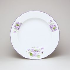 Talíř hluboký 21 cm, fialky, Český porcelán a.s.