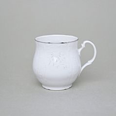 Mug Jonas 310 ml, Thun 1794 Carlsbad porcelain, BERNADOTTE frost, Platinum line