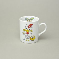 Hrnek Ken 260 ml, Veselá slepice, dekor Veselá slepice, Thun 1794, karlovarský porcelán