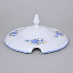 Lid for 2,5 l soup tureen, Thun 1794 Carlsbad porcelain, BERNADOTTE Forget-me-not-flower