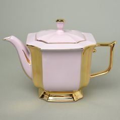 Konvice čajová 0,8 l, Empír 380, Růžový porcelán z Chodova