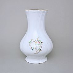 Vase 23,5 cm, Thun 1794, Carlsbad porcelain, BERNADOTTE flowers with gold