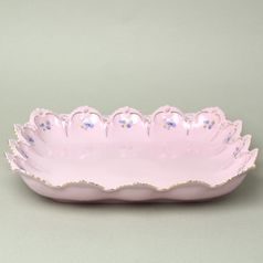 Mísa čtyřhranná 32 cm, Lenka 247p, Růžový porcelán z Chodova