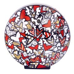 Vase Romero Britto - All we need is Love, 20 / 10 / 20 cm, Porcelain, Goebel