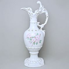 Vase Amphora Maxi One-eared 55 cm, White + Gold + Flowers, Vases Duchcov
