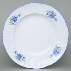 Bowl deep round 32 cm, Thun 1794 Carlsbad porcelain, BERNADOTTE Forget-me-not-flower