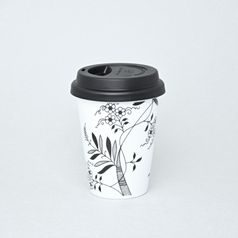 Bohemia Black: Cup To Go coffee 0,3 l with rubber cap, Cesky porcelan a.s.