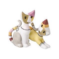 Figurine R. Wachtmeister - Cats Sara and Sereno, 15,5 / 8 / 12 cm, Porcelain, Cats Goebel