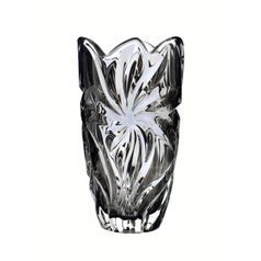 Skleněná váza Flora Grey, 28 cm, Aurum Crystal