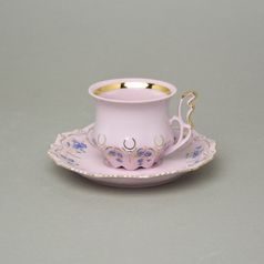 Cup 120 ml and saucer 14 cm coffee, Lenka 247p, Rose China Chodov