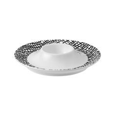 Egg plate, Glamorous Black 25677, Seltmann Porcelain