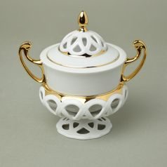 Cukřenka 200 ml, Byzant 404b - bílá, Růžový porcelán z Chodova