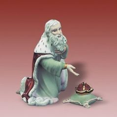 The King Melchior, 12 x 7,5 x 11,5 cm, Biskvit + Saxe, Porcelain Figure Duchcov