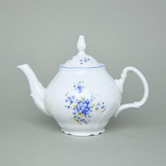 Pot tea 1,2 l, Thun 1794 Carlsbad porcelain, BERNADOTTE Forget-me-not-flower