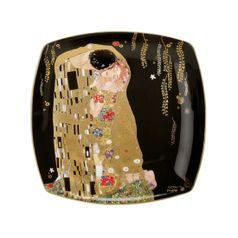 Plate dessert Gustav Klimt - The Kiss, 21 / 21 / 2 cm, Fine Bone China, Goebel