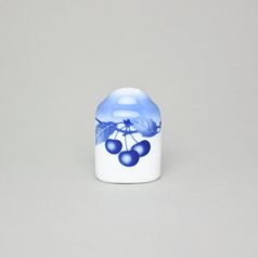 Salt shaker, Thun 1794 Carlsbad porcelain, BLUE CHERRY
