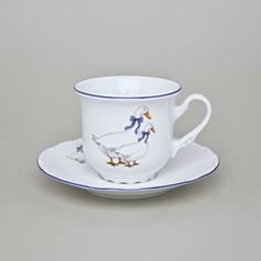 Cup 210 ml + saucer 155 mm, Constance, Geese, Thun 1794, Carlsbad Porcelain