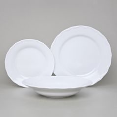 Verona bílá: Talířová sada s 25 cm mělkým talířem pro 6 osob, G. Benedikt 1882