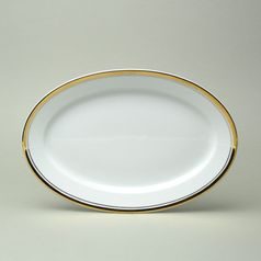 511: Mísa oválná 32 cm, Sabina, zlatý proužek, Leander Loučky