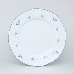 Plate flat 25 cm, Thun 1794 Carlsbad porcelain, BERNADOTTE blue flower