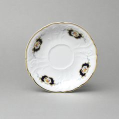 Saucer 16 cm, Thun 1794, karlovarský porcelán, BERNADOTTE Arms