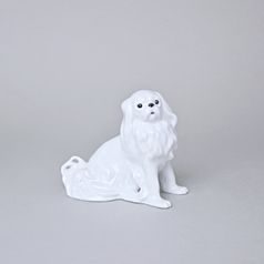 The Cavalier King Charles Spaniel, 13 x 7,2 x 11 cm, White, Royal Dux Bohemia