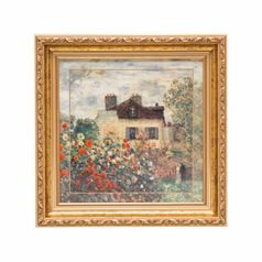 Picture Claude Monet - The Artists House, 31,5 / 31,5 / 4,5 cm, Porcelain, Goebel