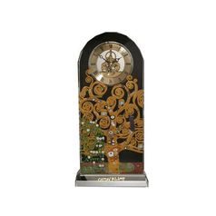 Hodiny stolní masivní Strom života 15 / 6 / 32 cm, sklo, G. Klimt, Goebel