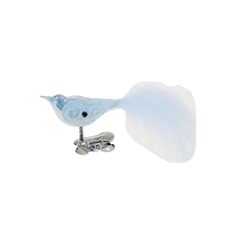 Christmas decoration chubby bird, 5.5 cm, white porcelain decor, Czech decorations MIJA