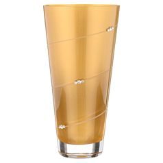Silhouette Gold Conical vase 25 cm, Swarovski Crystal, DIAMANTE