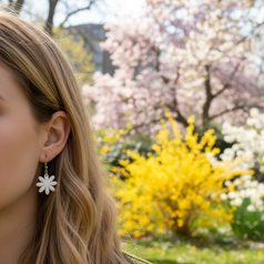 Earrings: Blue Hearts, Porcelain Jewels Studio Mallys