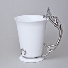 Hrnek Sfinx s kočkou, 400 ml, Platina, porcelán Goldfinger
