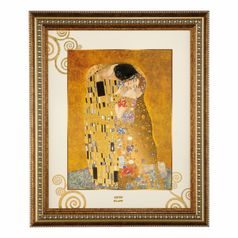 Picture 48 x 58 cm, Porcelain, The Kiss, G. Klimt, Goebel