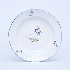 Plate deep 24 cm, Cesky porcelain, Goose