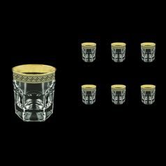 Astra Gold: Whisky and cognac glass 280 ml pcs. set, Crystal, Provenza, Antique Golden Black decor
