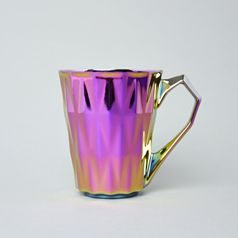 Mug Diamond Purple Titan, Pink/Violet and Platinum, 250 ml, Goldfinger porcelain