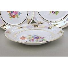 656: Plate deep 23 cm, Sonáta, flowers, Leander Loučky