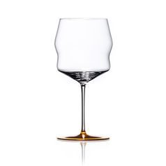 Crystal Hand-made Wine Glass 650 ml, Kalyke - Amber, Kvetna 1794 glassworks