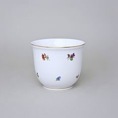 Flower pot without handles, diameter 12,9; h. 10,9 cm, Hazenka, Cesky porcelan a.s.