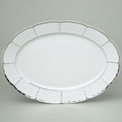 Dish oval 36 cm, Thun 1794, karlovarský porcelán, MENUET platinum