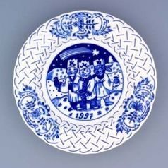 Vánoční / výroční talíř 1997 závěsný 18 cm, Cibulák, originální z Dubí