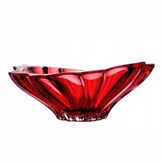 Křišťálová mísa Plantica, Red, 33 cm, Aurum Crystal