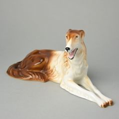 Greyhound 30 x 12 x 13 cm, Luxor, Porcelain Figures Duchcov