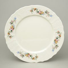 Talíř mělký 27 cm, Thun 1794, karlovarský porcelán, BERNADOTTE ivory + kytičky